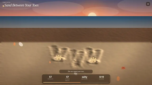Desktop view of the golden-hour beach