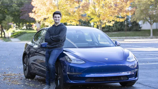 Tesla Model 3 on the road